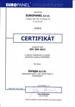 Certifikát Europanel